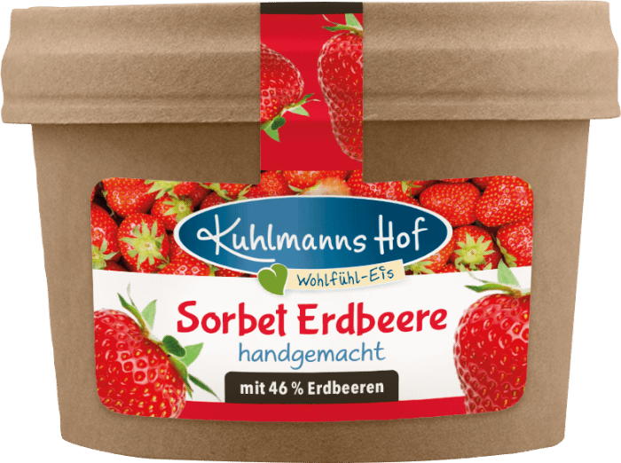 Sorbet-Eis Erdbeere