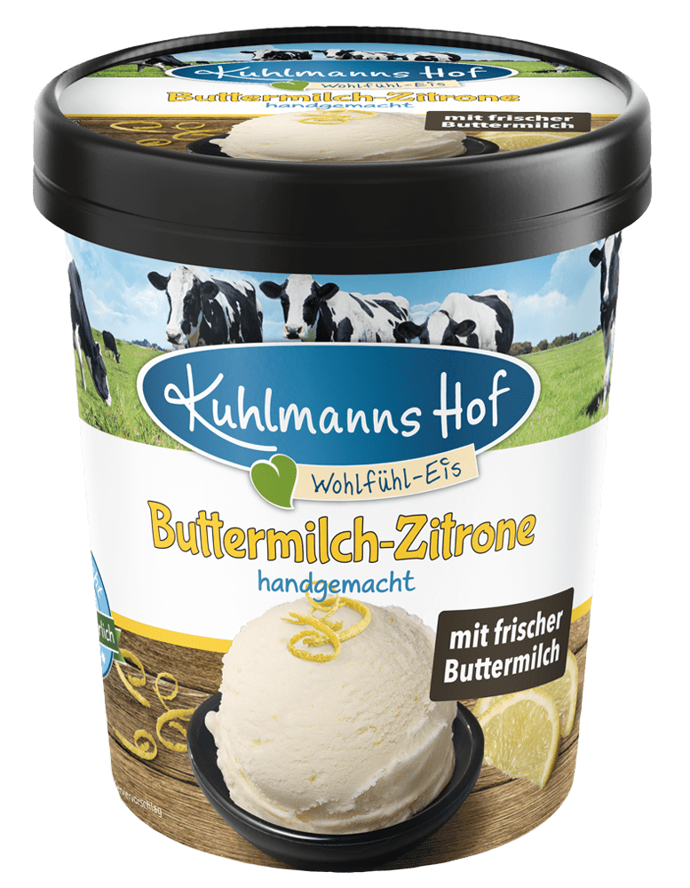 Eis Buttermilch-Zitrone